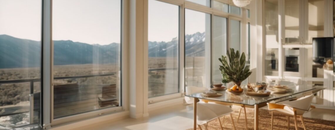 Colorado Springs home interior with sunlight filtering through window film