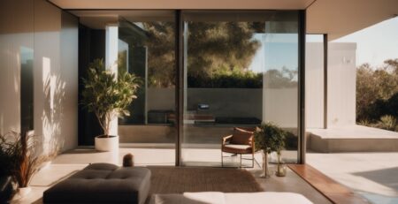 San Diego home with reflective window film, protecting against UV rays