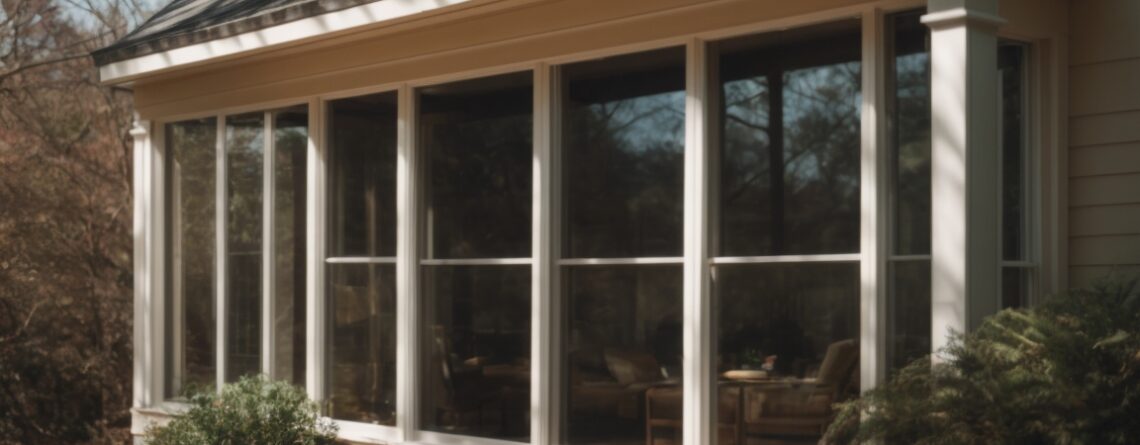 Atlanta home with non-compliant window film showing sun damage inside