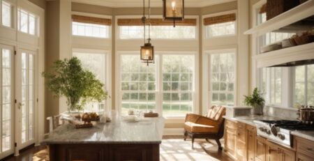 Interior of a sunny Lexington home with UV blocking window film
