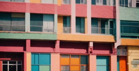 colorful buildings Long Beach street art preserved by window film