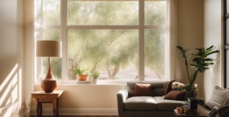 Arizona home interior with sunlight filtering through energy-efficient window film