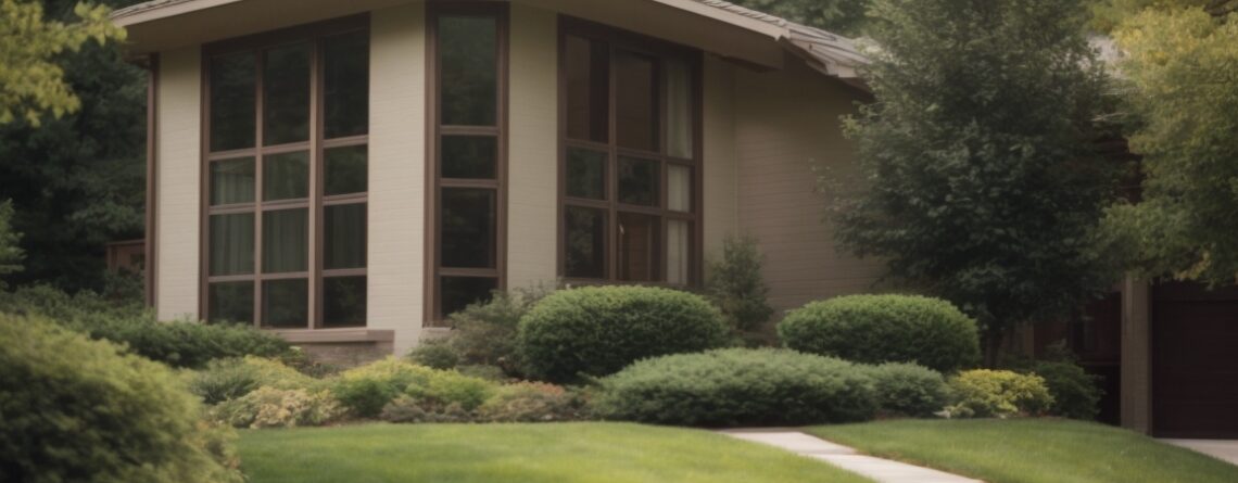 Residential home in Indianapolis with energy-efficient window film installed
